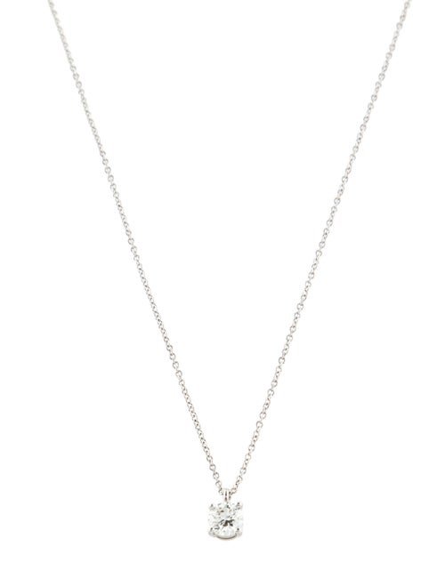 Tiffany & Co. Platinum Diamond Solitaire Necklace