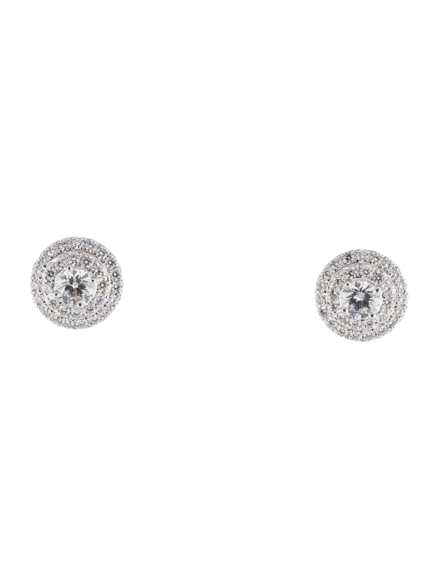 Tiffany & Co. Platinum Diamond Soleste Stud Earrings
