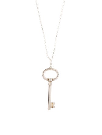 Tiffany & Co. Large Oval Key Pendant Necklace