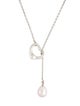 Tiffany & Co. Pearl Open Heart Lariat Necklace