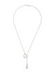 Tiffany & Co. Pearl Open Heart Lariat Necklace