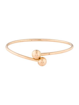 Tiffany & Co. 18K Ball Bypass Bracelet