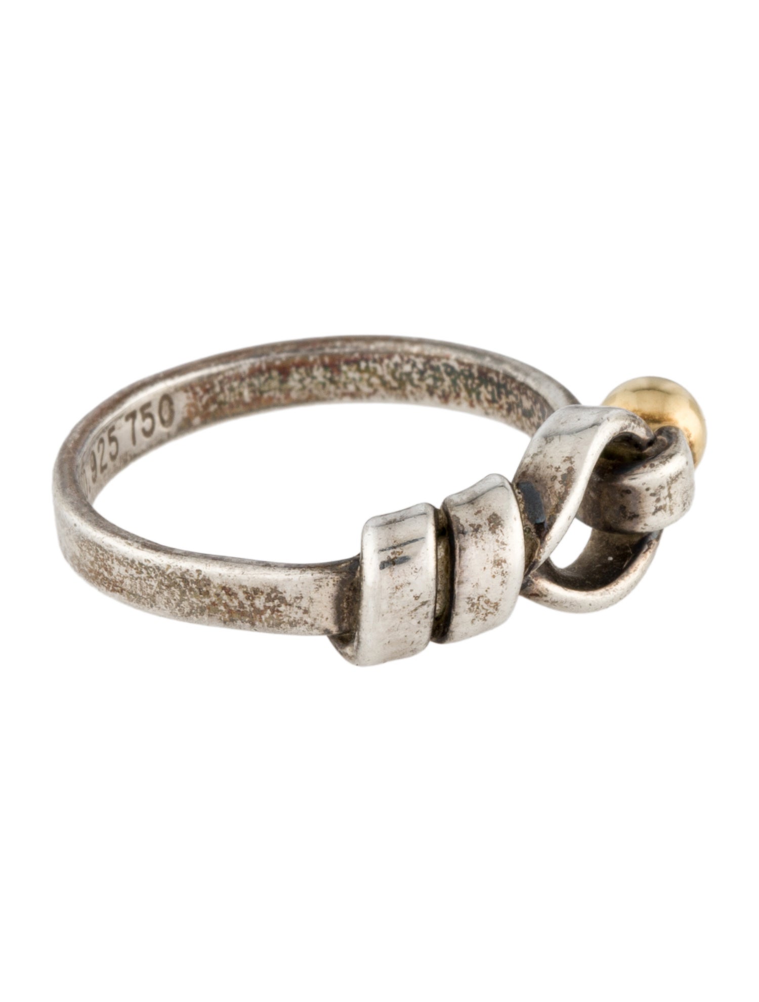 Tiffany & Co. Vintage Two-Tone Hook & Eye Ring