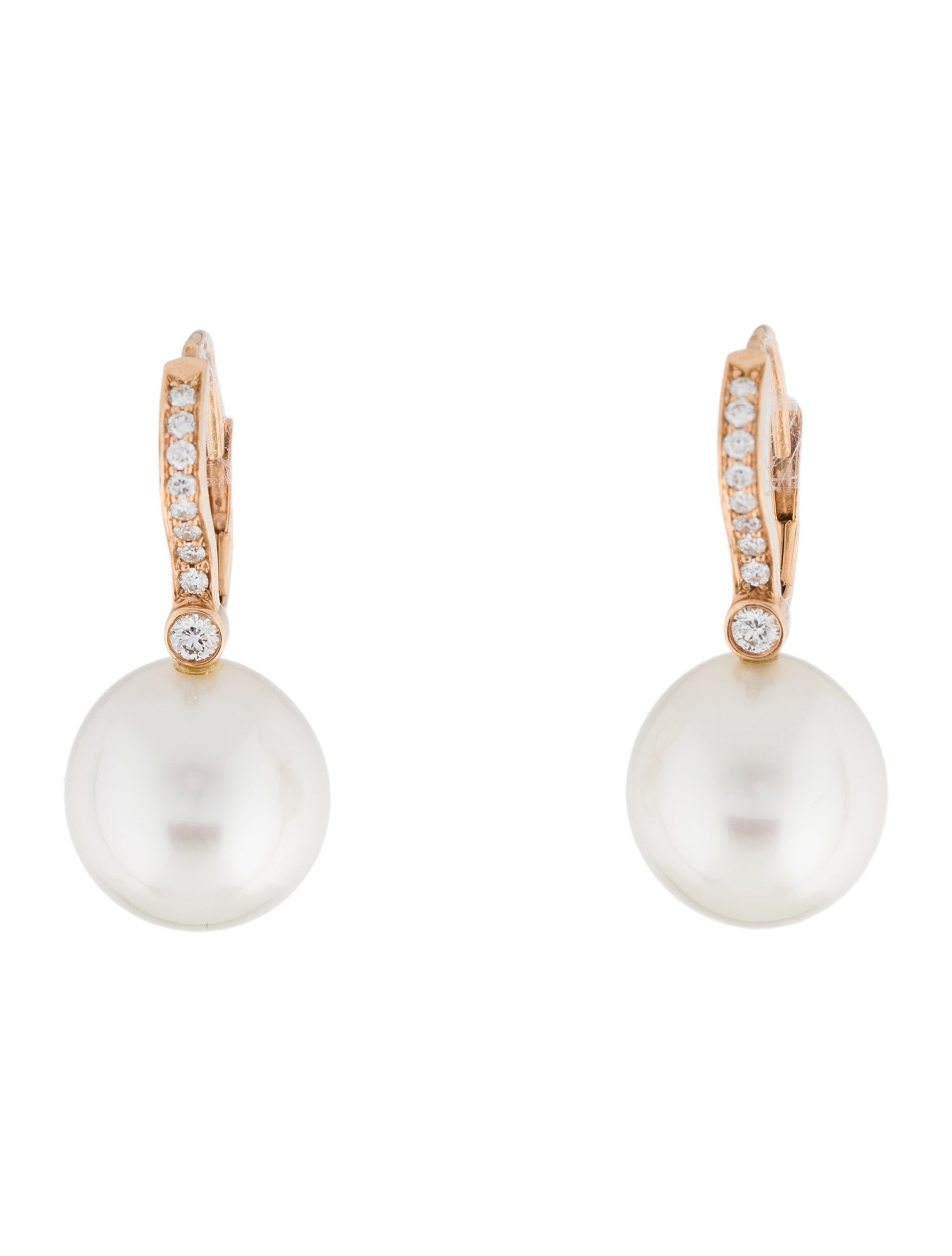 Tiffany & Co. Pearl & Diamond Noble Drop Earrings