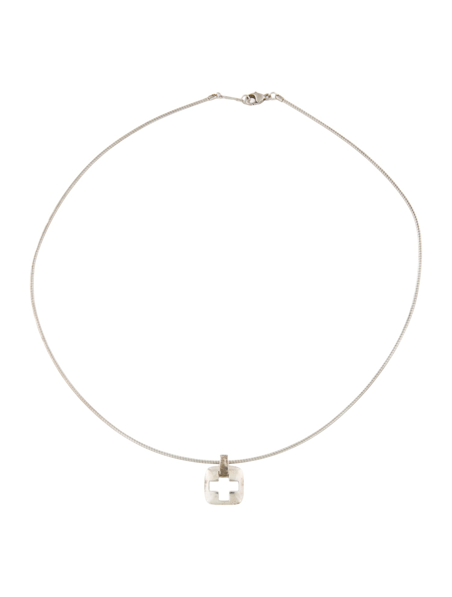 Tiffany & Co. Cross Cutout Pendant Necklace