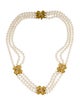 Tiffany & Co. 18K Pearl & Diamond Dogwood Necklace