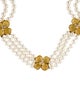 Tiffany & Co. 18K Pearl & Diamond Dogwood Necklace
