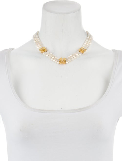 Tiffany & Co. 18K Pearl & Diamond Dogwood Necklace