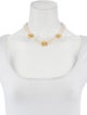 Tiffany & Co. 18K Pearl & Diamond Dogwood Necklace