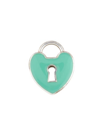 Tiffany & Co. Enamel Heart Lock Charm Pendant