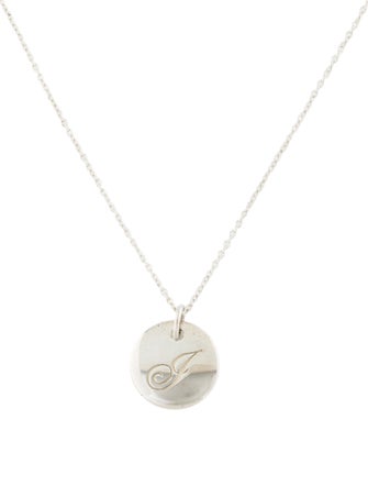 Tiffany & Co. Letter "J " Round Pendant