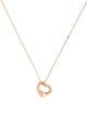 Tiffany & Co. 18k Diamond Open Heart Pendant Necklace