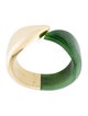 Tiffany & Co. 18K Nephrite Jade Hinged Cuff Bracelet