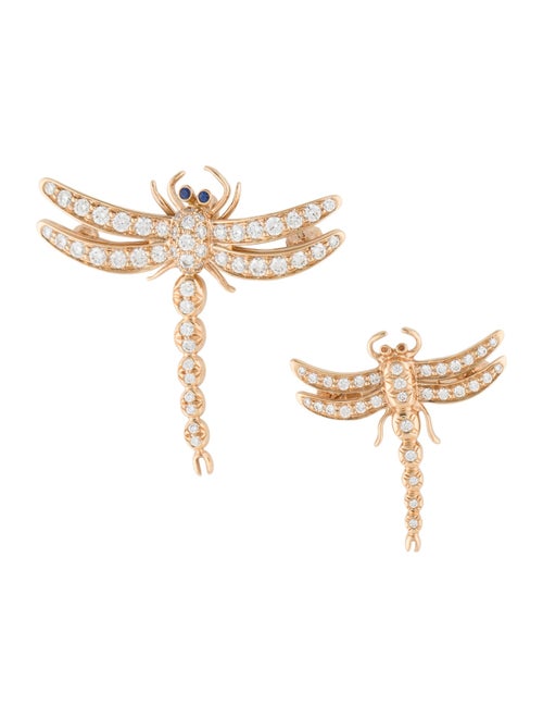 Tiffany & Co. 18K Diamond & Sapphire Dragonfly Brooch Set