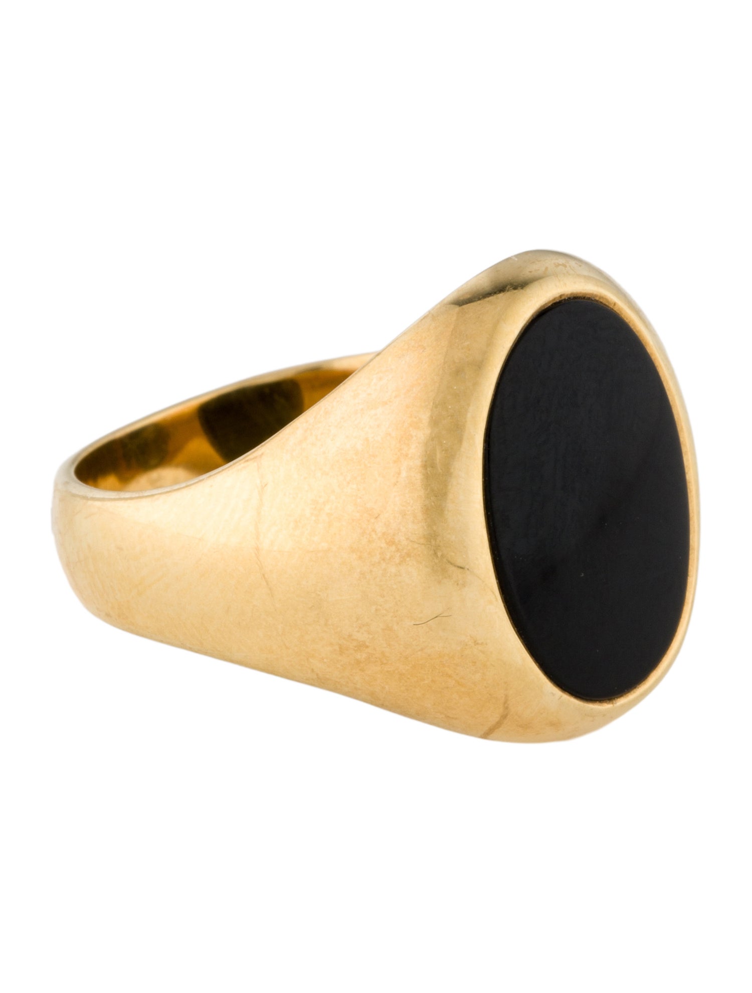 Tiffany & Co. Vintage 18K Onyx Signet Ring