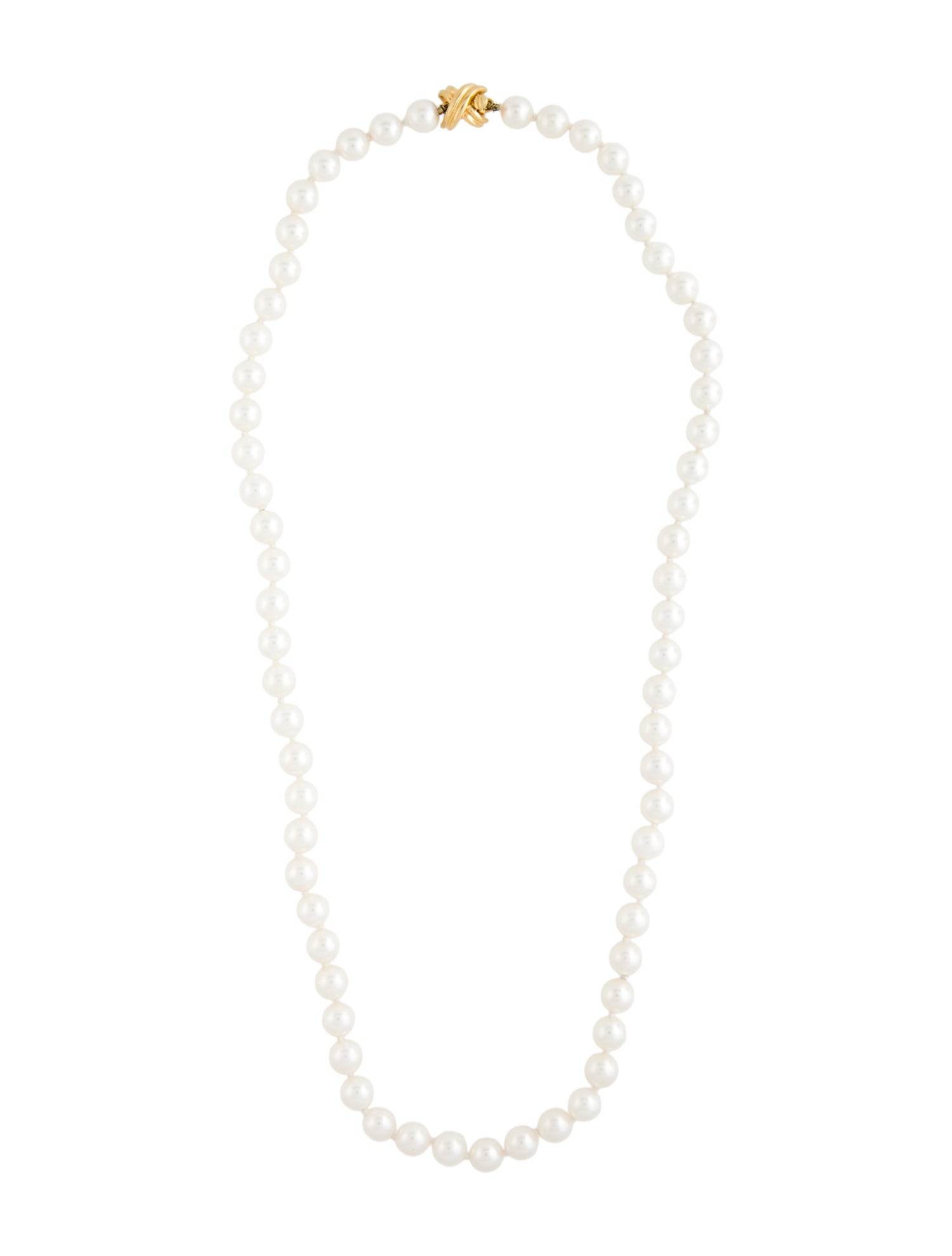 Tiffany & Co. 18K Pearl Signature X Necklace