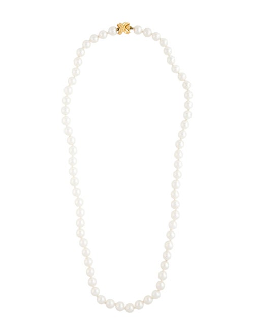 Tiffany & Co. 18K Pearl Signature X Necklace