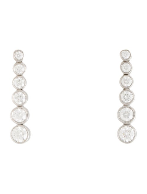 Tiffany & Co. Platinum 1.05ct Diamond Jazz Graduated Drop Earrings