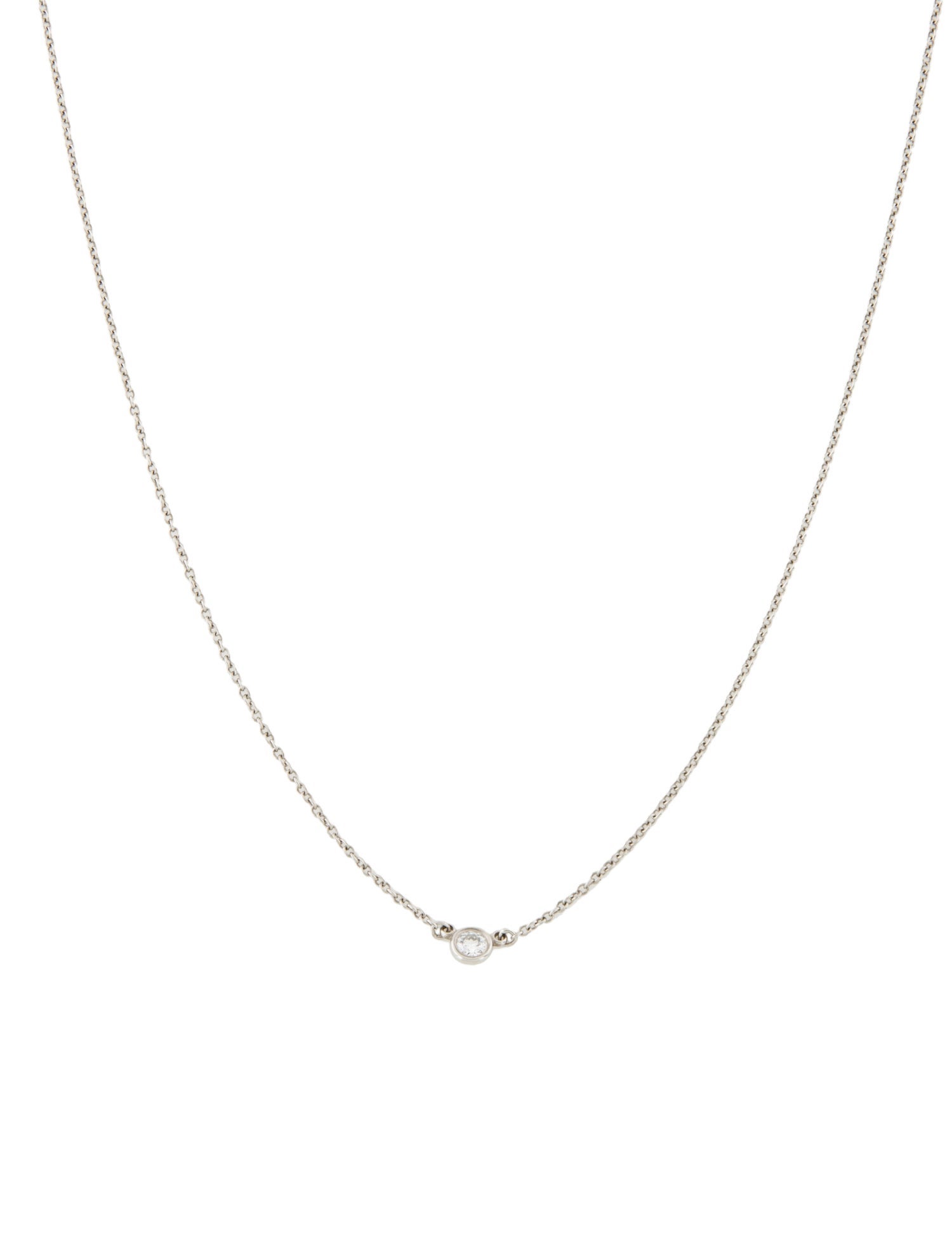 Tiffany & Co. Platinum Diamonds by Yard Station Necklace