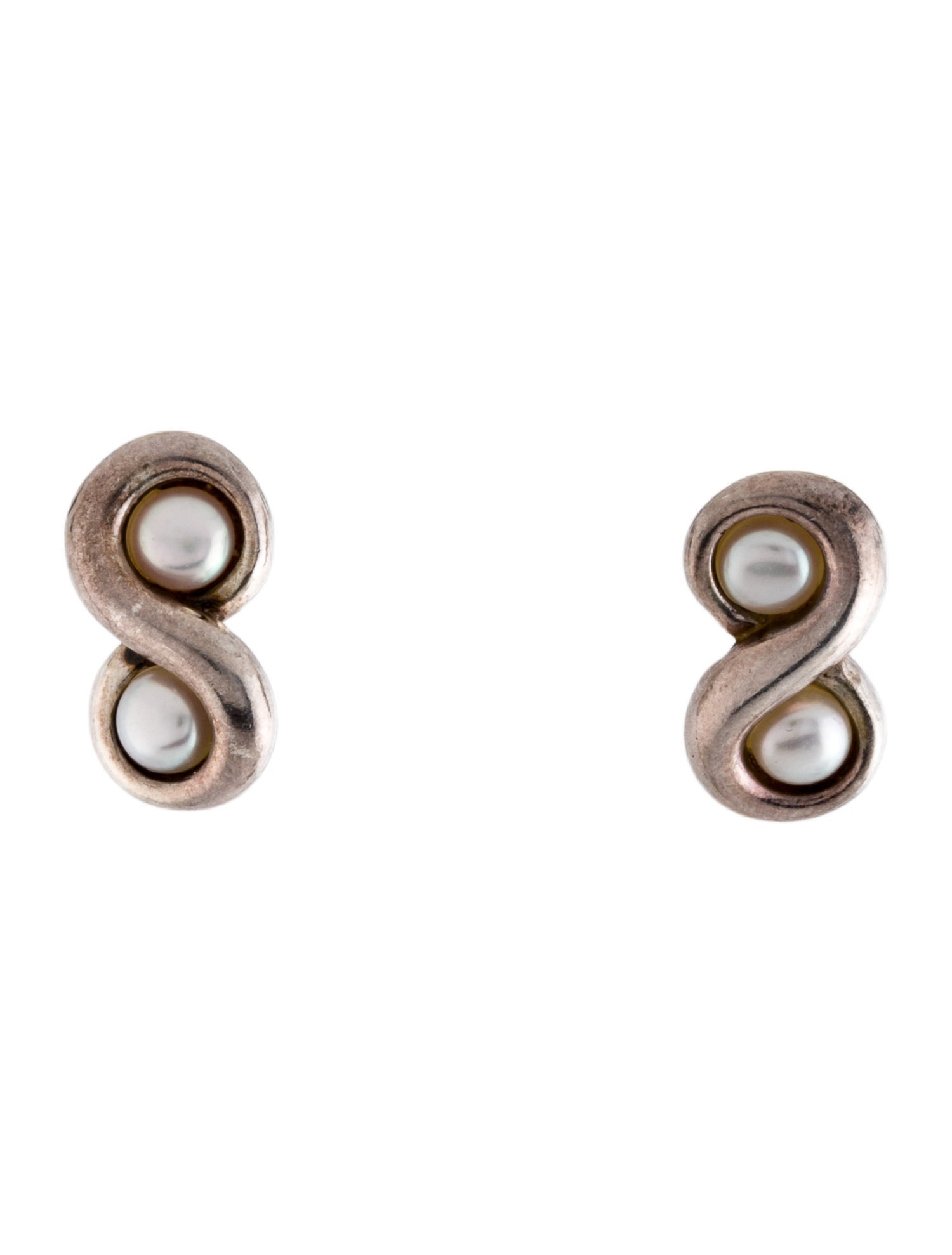 Tiffany & Co. Pearl Infinity Stud Earrings