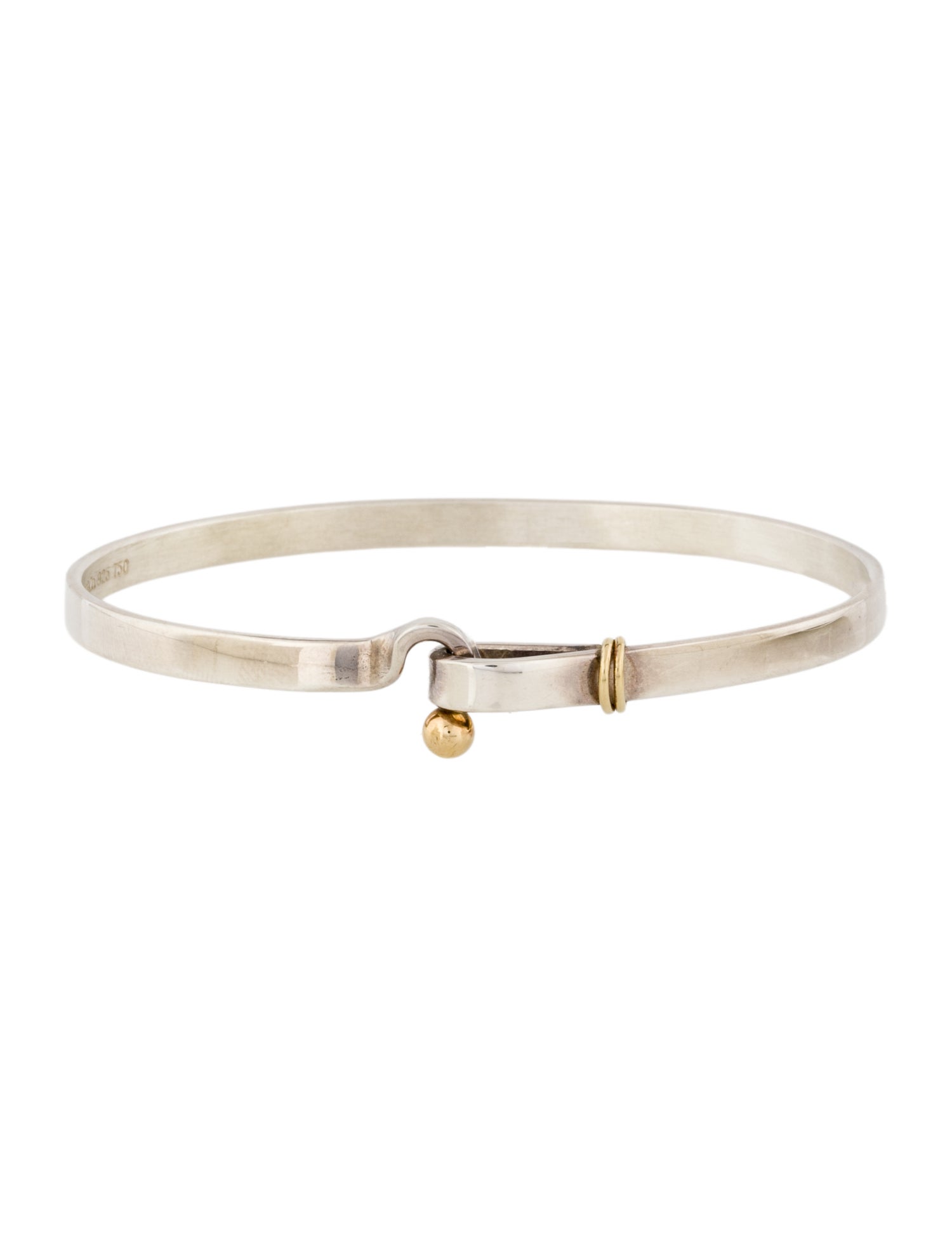 Tiffany & Co. Vintage Two-Tone Hook & Eye Bangle Bracelet