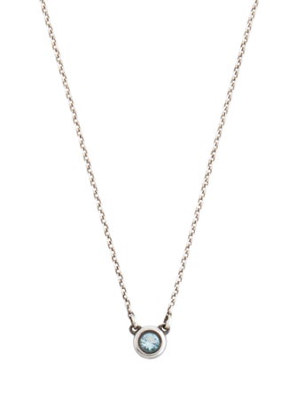 Tiffany & Co. Aquamarine Color by the Yard Pendant Necklace