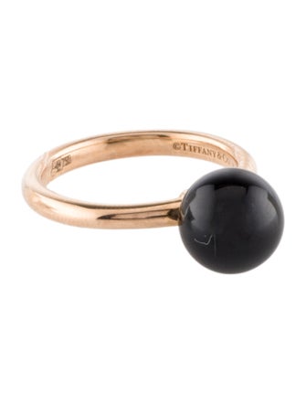 Tiffany & Co. 18K Onyx HardWear Ball Ring
