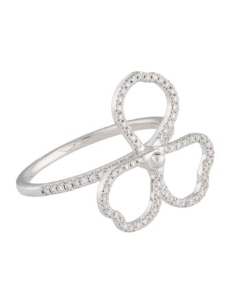 Tiffany & Co. Platinum Diamond Open Flower Ring
