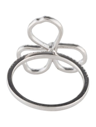 Tiffany & Co. Platinum Diamond Open Flower Ring