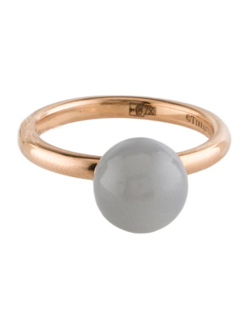 Tiffany & Co. 18K Moonstone Hardware Ball Ring
