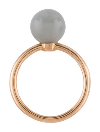 Tiffany & Co. 18K Moonstone Hardware Ball Ring