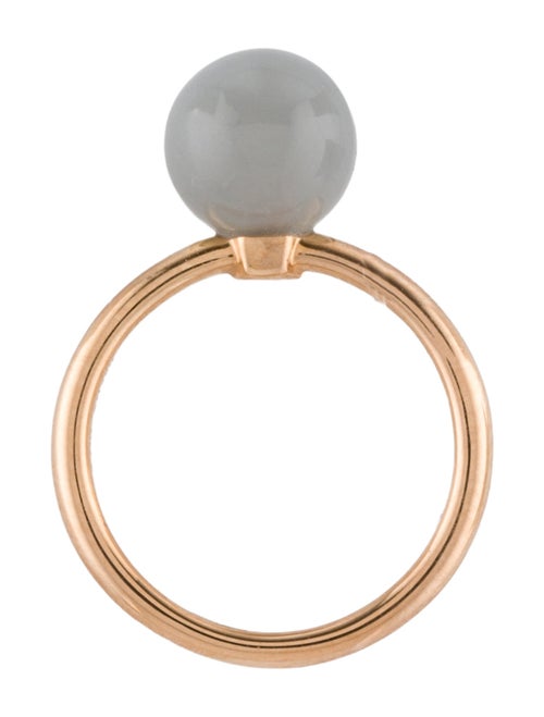 Tiffany & Co. 18K Moonstone Hardware Ball Ring
