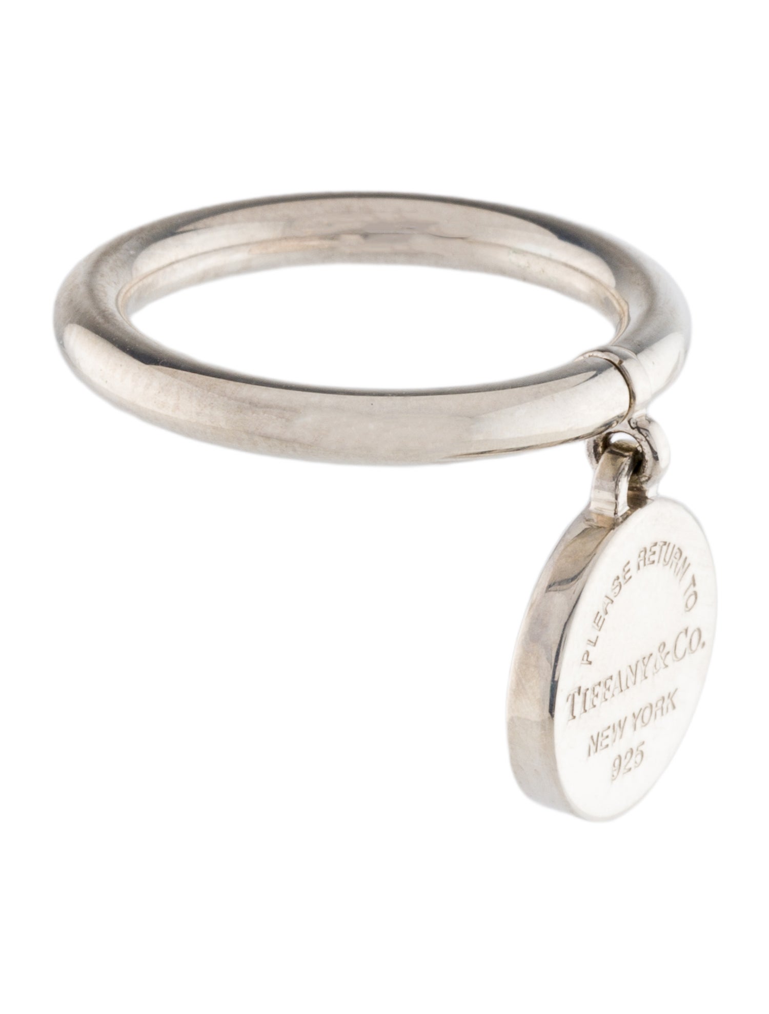 Tiffany & Co. Round Tag Charm Cocktail Ring