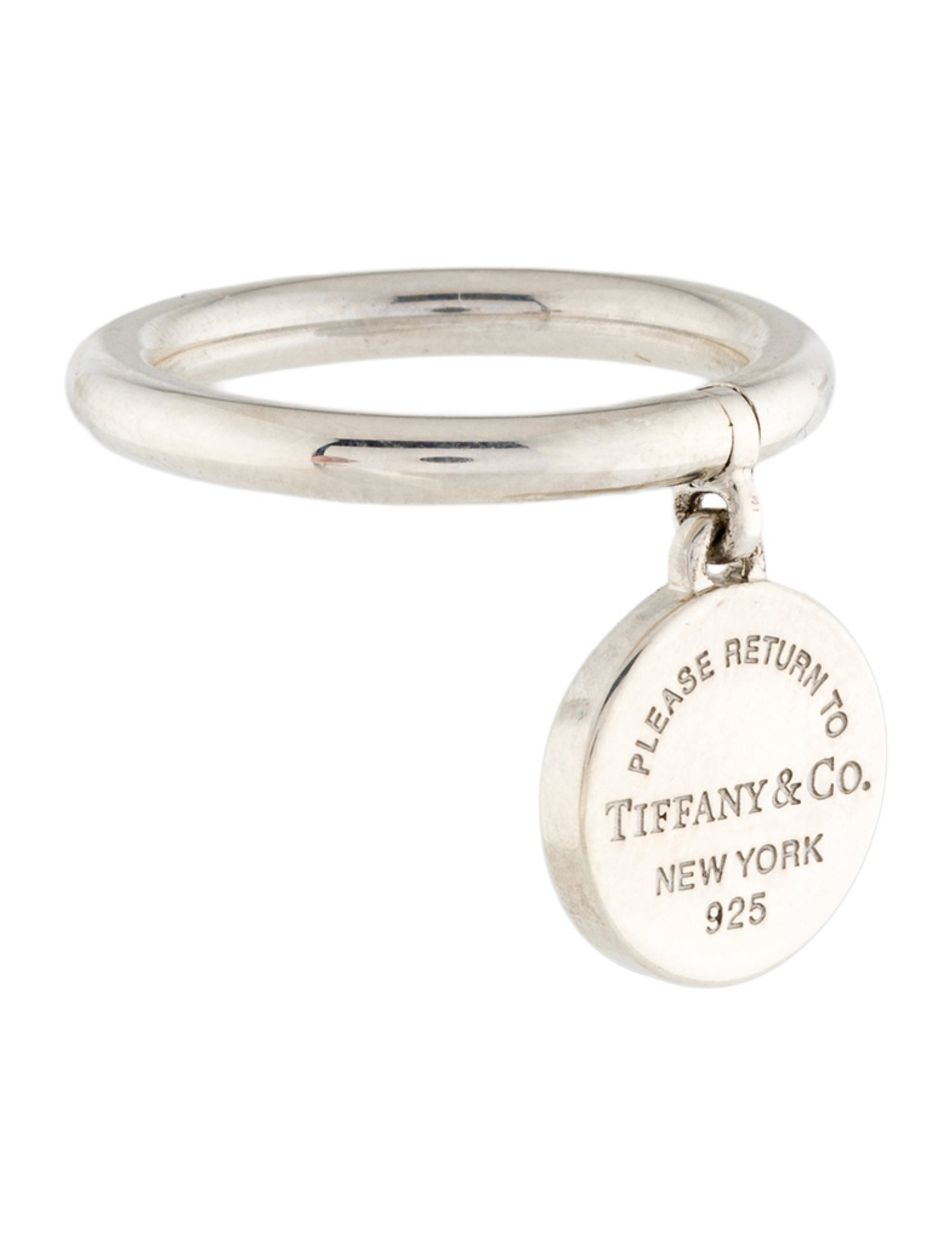 Tiffany & Co. Round Tag Charm Ring