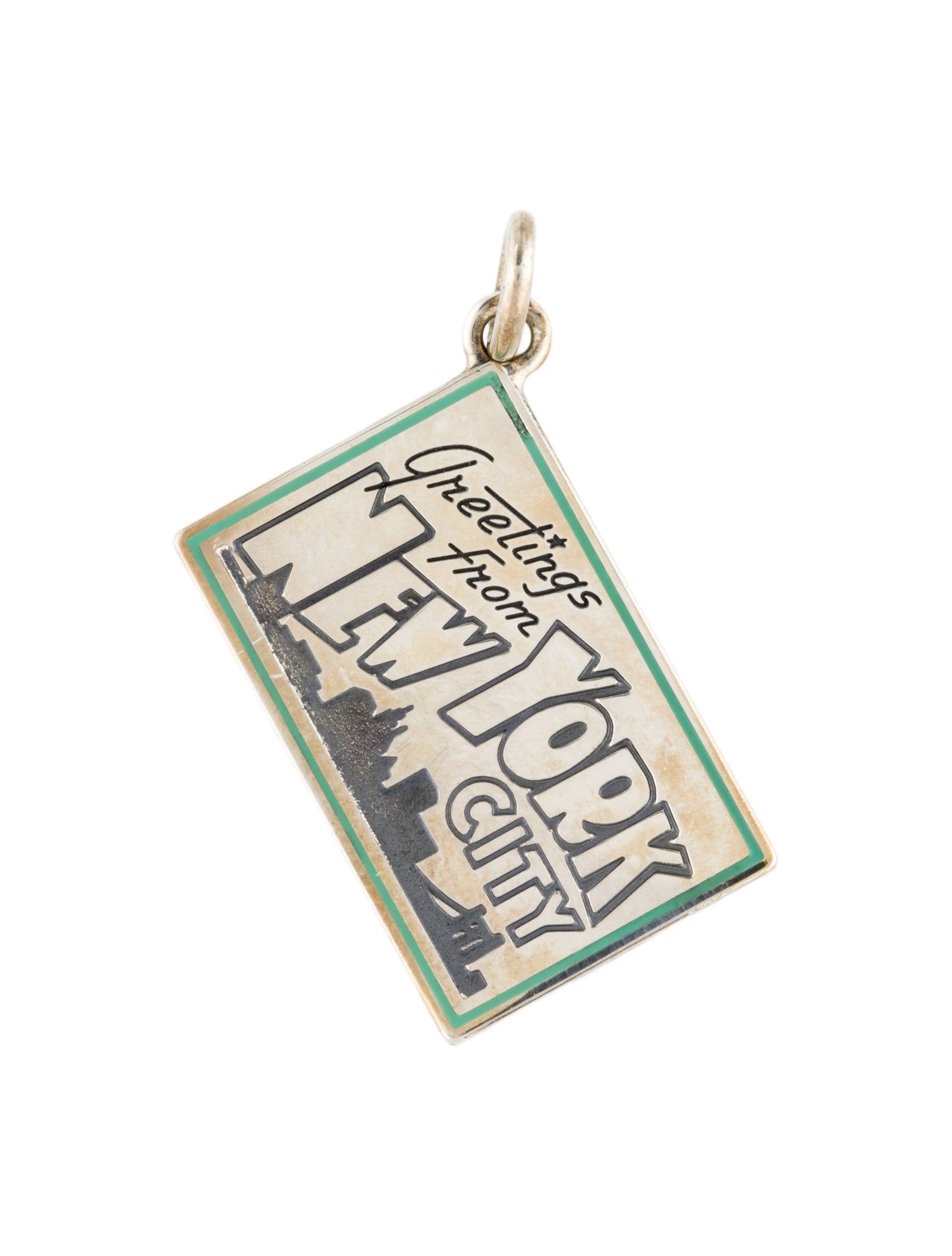 Tiffany & Co. Enamel 'Greetings from New York City' Postcard Charm