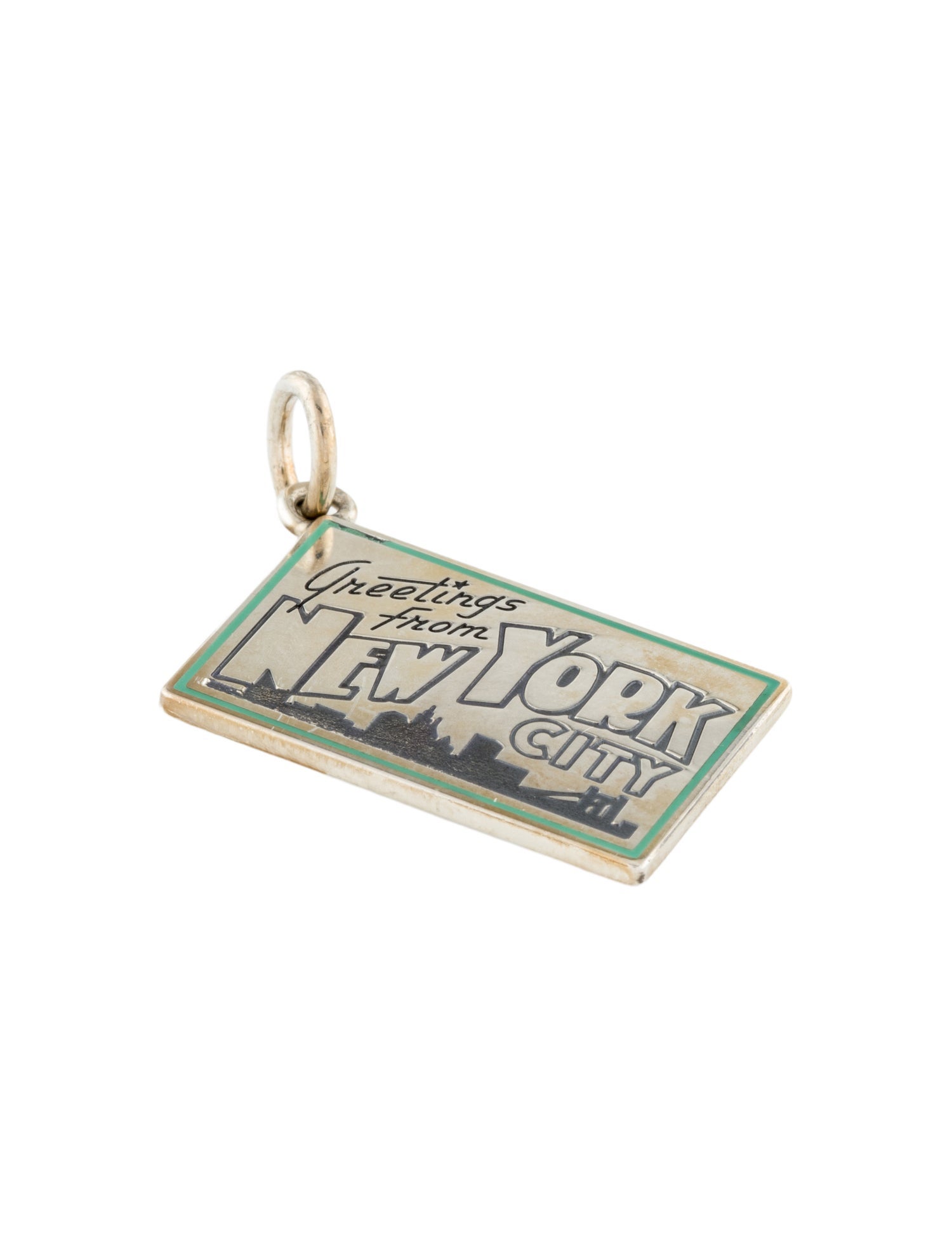 Tiffany & Co. Enamel 'Greetings from New York City' Postcard Charm