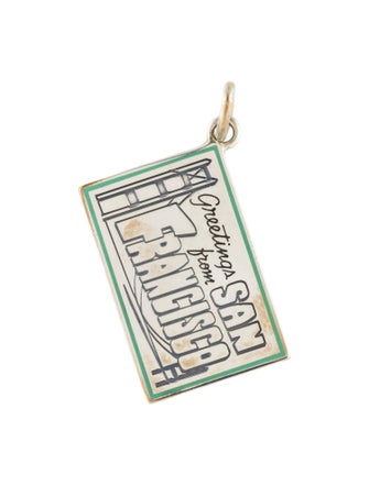 Tiffany & Co. Enamel "Greetings From San Francisco" Postcard Charm