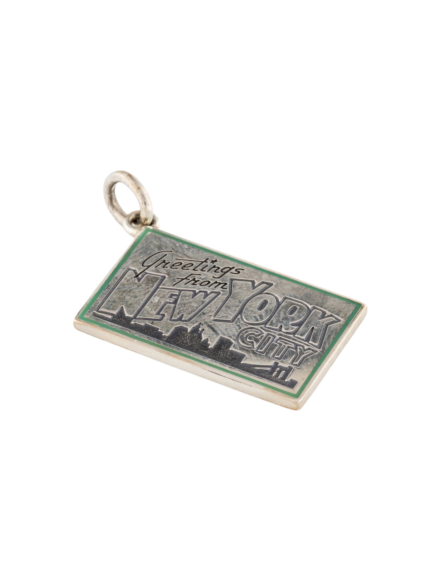 Tiffany & Co. Enamel 'Greetings from New York City' Postcard Charm