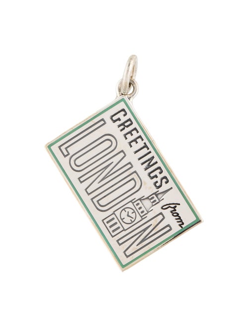 Tiffany & Co. Enamel "Greetings From London" Postcard Charm