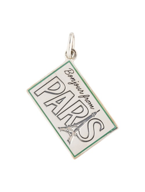 Tiffany & Co. Enamel 'Bonjour From Paris' Postcard Charm
