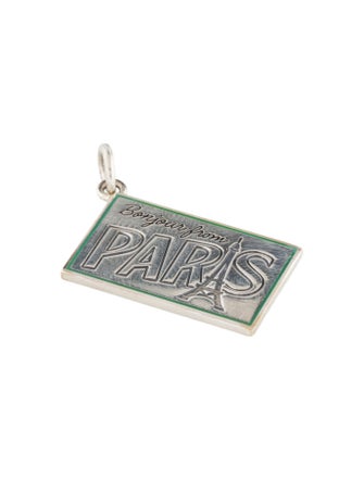 Tiffany & Co. Enamel 'Bonjour From Paris' Postcard Charm