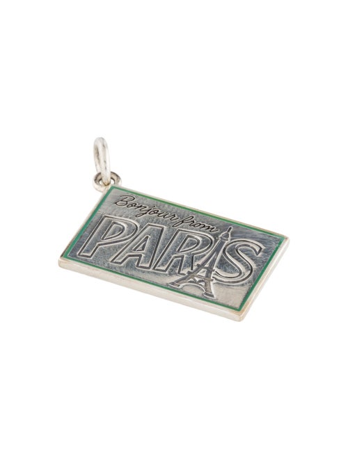 Tiffany & Co. Enamel 'Bonjour From Paris' Postcard Charm