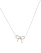 Tiffany & Co. 18K Diamond Bow Pendant Necklace