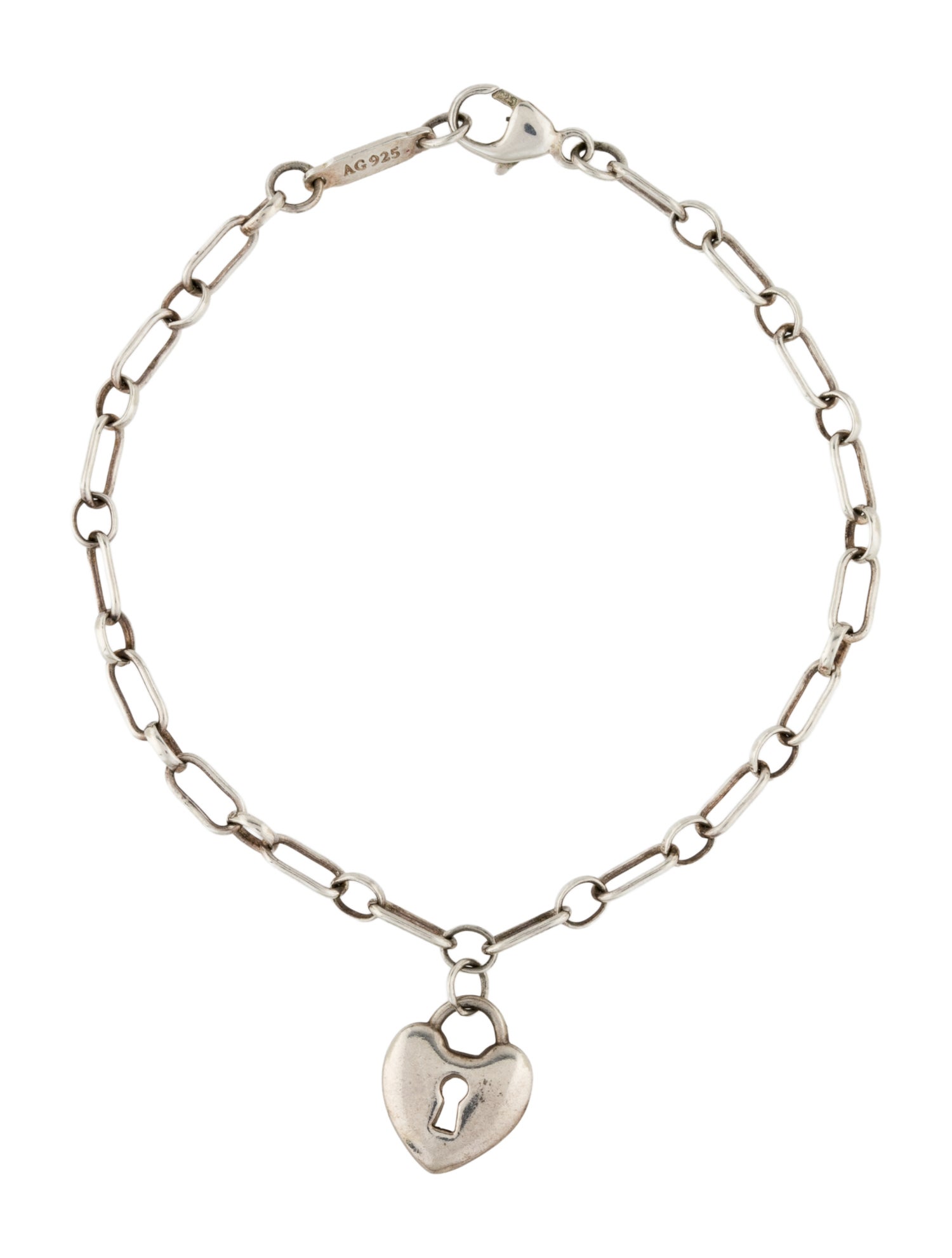 Tiffany & Co. Heart Lock Charm Bracelet