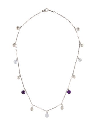 Tiffany & Co. Amethyst & Chalcedony Station Necklace