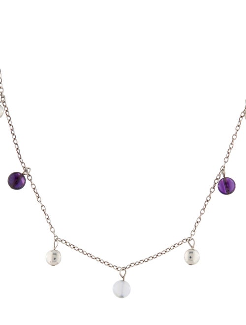 Tiffany & Co. Amethyst & Chalcedony Station Necklace