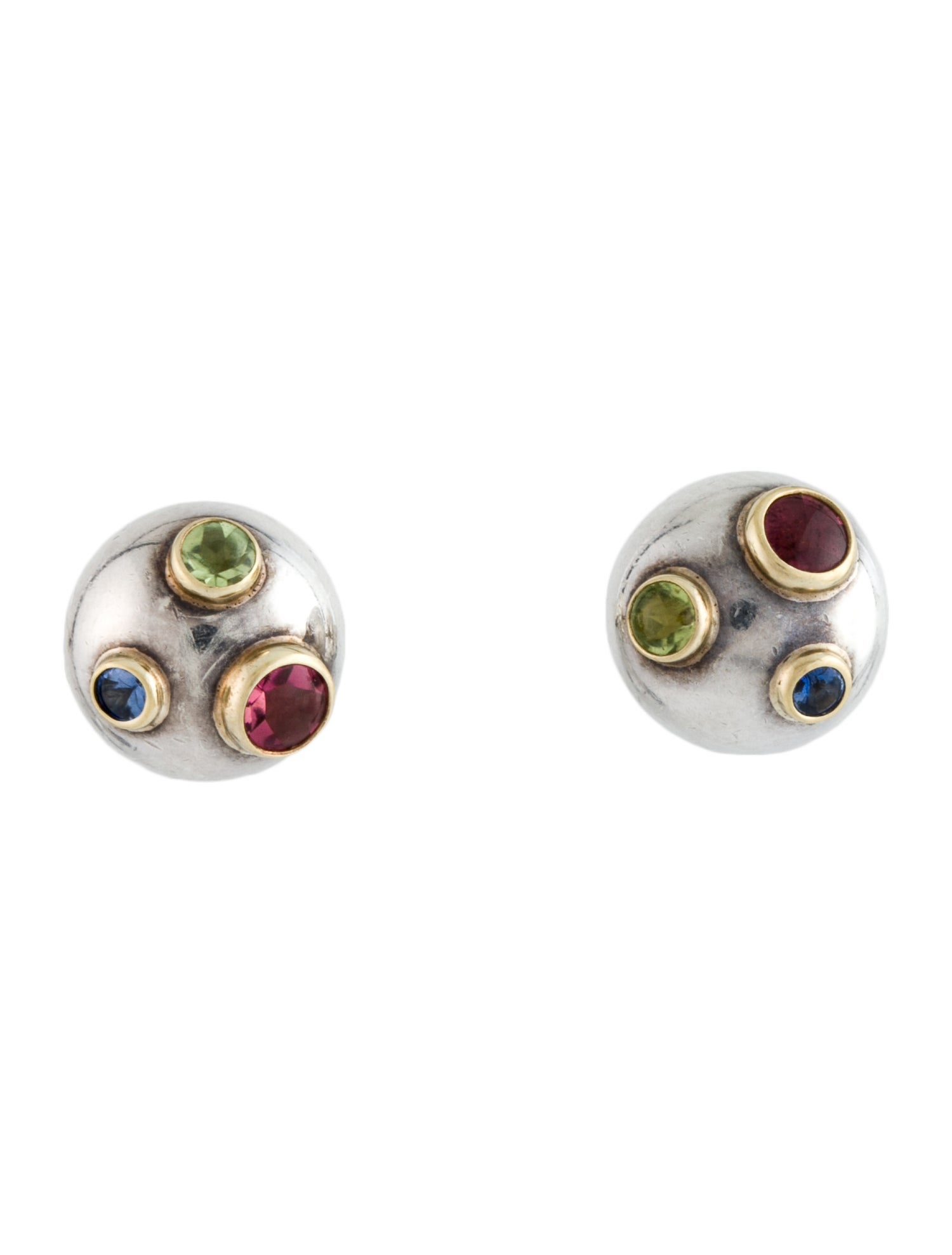 Tiffany & Co. Sapphire, Tourmaline & Peridot Etoile Stud Earrings