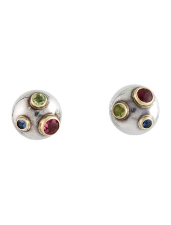 Tiffany & Co. Sapphire, Tourmaline & Peridot Etoile Stud Earrings
