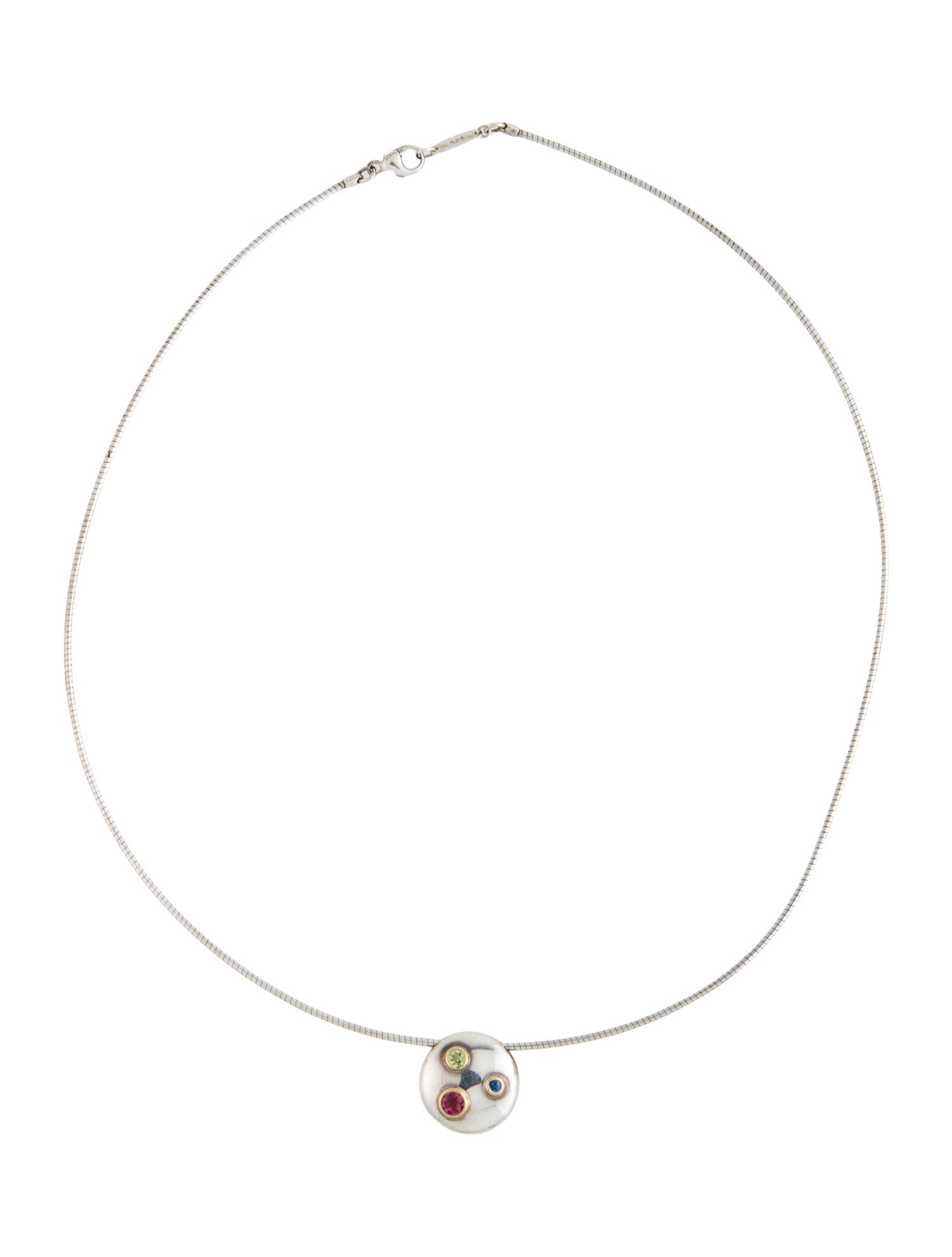 Tiffany & Co. Sapphire, Tourmaline & Peridot Etoile Pendant Necklace
