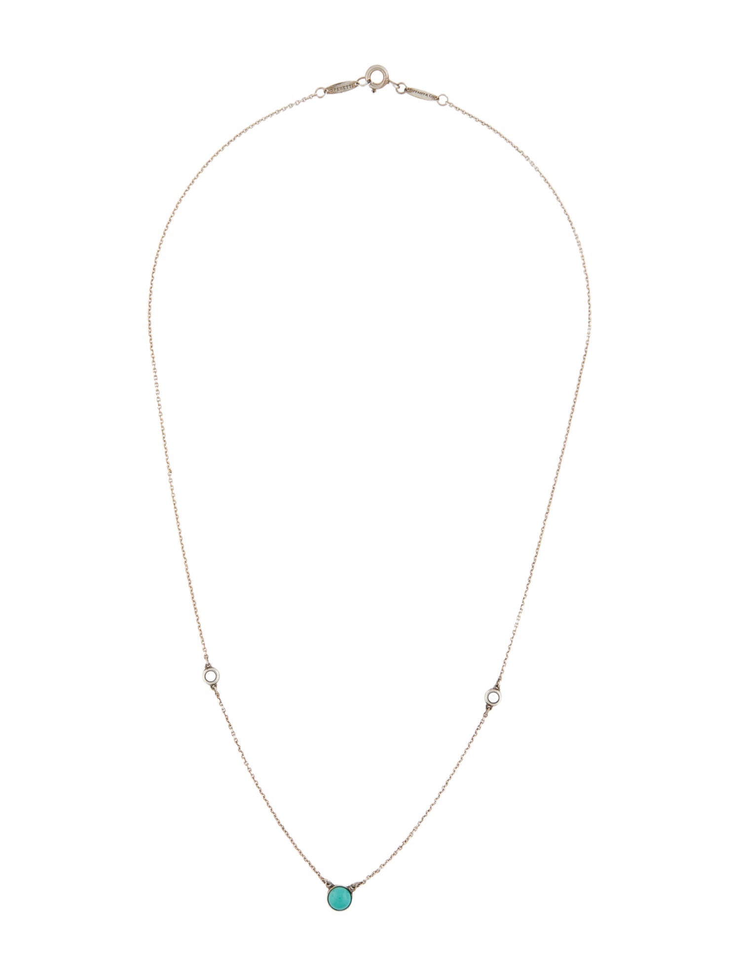 Tiffany & Co. Turquoise & Diamond Color by the Yard Necklace